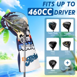 LZFAN Golf Club Head Cover Golf Head Cover Driver Headcover Fairway Wood Headcover Hybrid Club Head Cover AIOHA