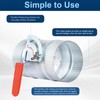 6 Inch HVAC Duct Backdraft Damper, Galvanized Iron Manual Volume