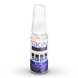 Skin Strong Slik Anti-Friction and Anti-Chafe Spray. Eliminates Chafing and Defends Against Friction. Quick Spray Application for Feet, Thighs, Bras, and Wetsuits. Non-Greasy and Non-Staining.