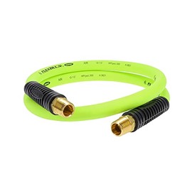 Flexzilla HFZ1204YW4S Swivel Whip Air Hose 4 Ft | 1/2" MNPT Swivel x 1/2 in" MNPT Ends | Extreme All Weather Flexibility | Lightweight