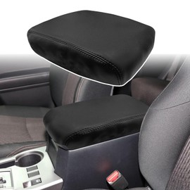 ramuel Compatible with Center Console Armrest Cover Pad PU Leather Arm Rest Covers Mat Middle Console Cover Lid Protector Pad for Toyota 4runner 2010-2024 Black