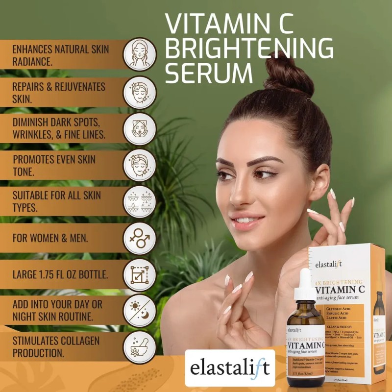 Zm Sérum Facial Elastalift Vitamina C Com Ácido Hialurônico