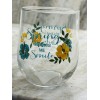 Greenbrier Spring Make Me Smile Seamless Wine Glass: Inspirational
