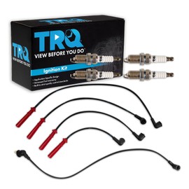 TRQ Ignition Kit Spark Plugs Wire Set Compatible with 1990 Nissan Axxess 1990-1994 D21 1995-1996 Pickup