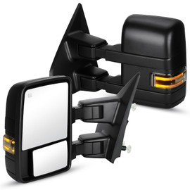 Pair Towing Mirrors Rear View Mirrors fit for 2004 2005 2006 2007 2008 2009 2010 2011 2012 2013 2014 Ford F-150 F150 Power Control Heated Side Mirror with Signal Light