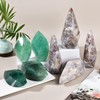 JIC Gem Green Fluorite Crystal Natural Healing Crystal Point Fluorite