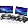 Simple Houseware Desk Dual Monitor Stand Riser with Pull-Out Drawers,