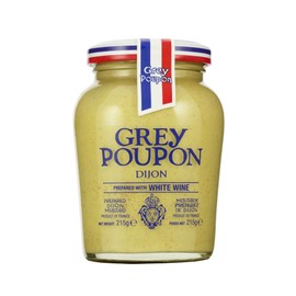 Grauer Poupon Dijon Senf 215 g | Grauer Poupon Vollkornsenf 210 g | Hergestellt mit Weißwein | Französischer Senf | Perfekt für Saucen, Steak, Grillen, Dressings & Sandwiches