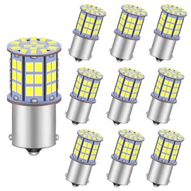 GRV Ba15s 1156 1141 LED Bulb 4W 56-2835SMD Super Bright AC/DC12V-24V 40W Halogen Replacement for RV Trailer Camper Motorhome Interior Lights Cool White Pack of 10