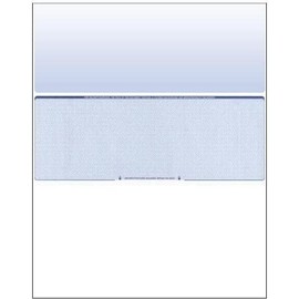Business Voucher Check Stock - Computer Laser Checks - 500 Sheets, Check in Middle, Blue Diamond