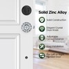 MAXECURITY Black Front Door Handle and Deadbolt Set, Classic Front