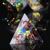 Leluckzhong Holographic DND Sharp Edge Roleplaying Polyhedral Dice Set,for Dungeons