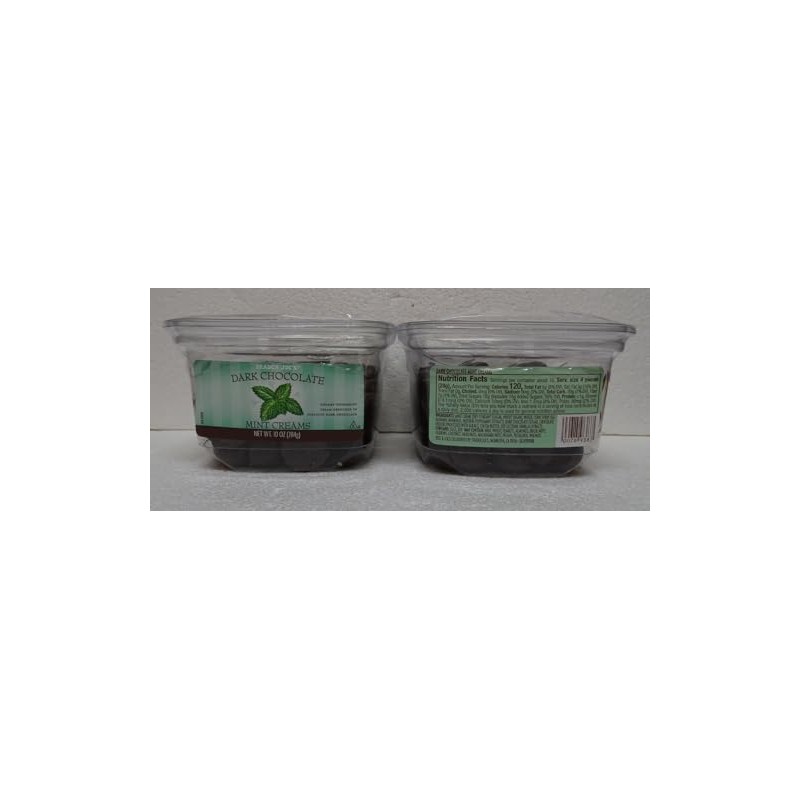 Trader Joe Dark Mint Chocolate Creams 10oz 284g (Two Tubs)