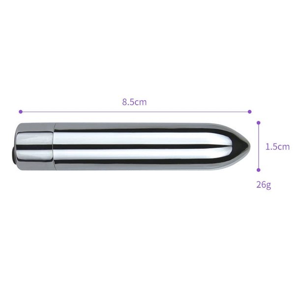 10 Modes Quiet Powerful Handheld Electric Bullet Tool for Woman Sports Recovery Muscle Aches Pain Shoulder Foot Massage Relax, Mini Pocket Travel Personal Bullet Rod Female Soft Toys Y6K8 (Silver)