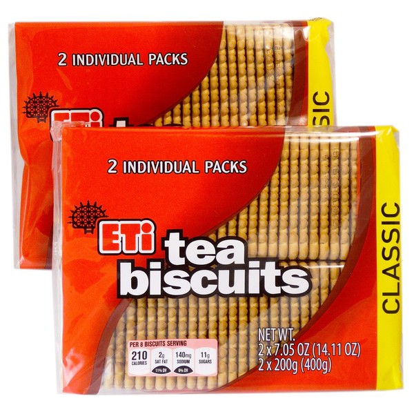 Eti Tea Biscuits 2 x 2 packs (4 Individually Wrapped