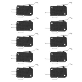 YINETTECH Micro Switches Black Push Button Hinge Lever On/Off Pack of 10