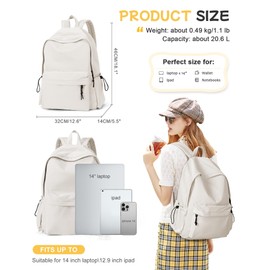 Lendolk School Backpack Womens College Rucksack Lightweight School Bag Water Resistant Casual Daypack College Secondary School Bags for Teenage Girls Boys Bookbag B3