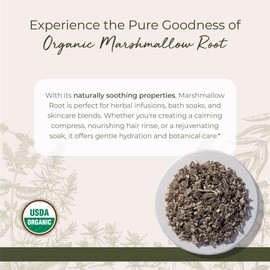 Starwest Botanicals Organic Marshmallow Root - Dried Herb for Tea, Loose Leaf Root Herb, Cut & Sifted, Certified Kosher, Non-GMO - Bulk 1 lb Bag