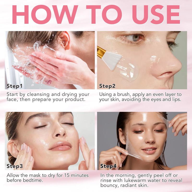 Collagen Night Wrapping Mask, Collagen Face Mask Overnight, Korean Peel