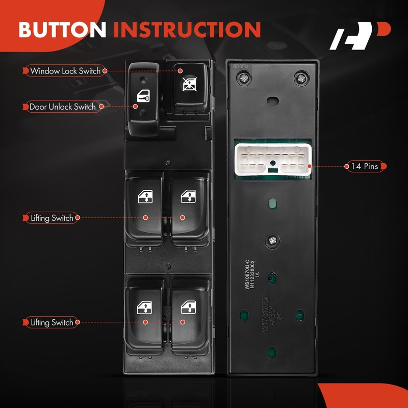 A-Premium Master Power Window Switch Compatible with Kia Optima 2006