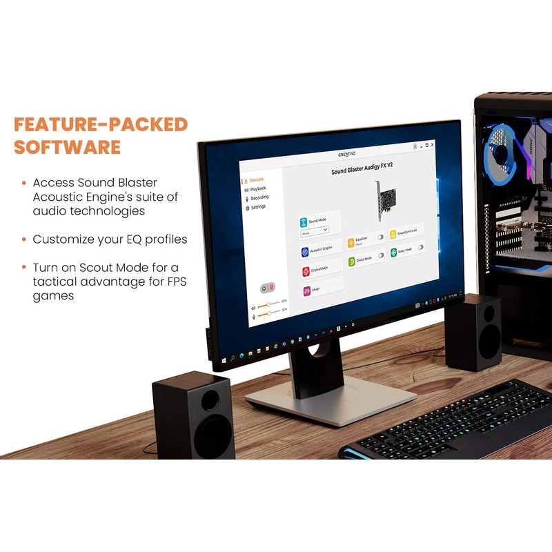 Creative Sound Blaster Audigy Fx V2 Upgradable Hi-res PCI-e Sound