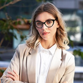 DXYXYO 3 Pack Cat Eye Reading Glasses for Women, Stylish Ladies Designer Readers Anti Blue Light with Spring Hinge, 3.5+ Black+Leopard+Red