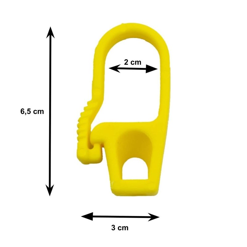 Kombi Pack of 20 Plastic Hooks Elastic Rope 8 mm