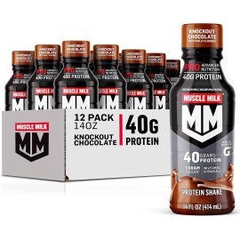 Unbranded Muscle Milk Pro Series Protein Shake, Knockout Chocolate, 40G Protein, 14 FL OZ,