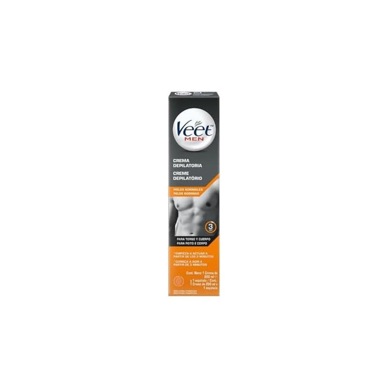 Veet Men Crema Depilatoria para Hombres, Piel Normal Envase 200