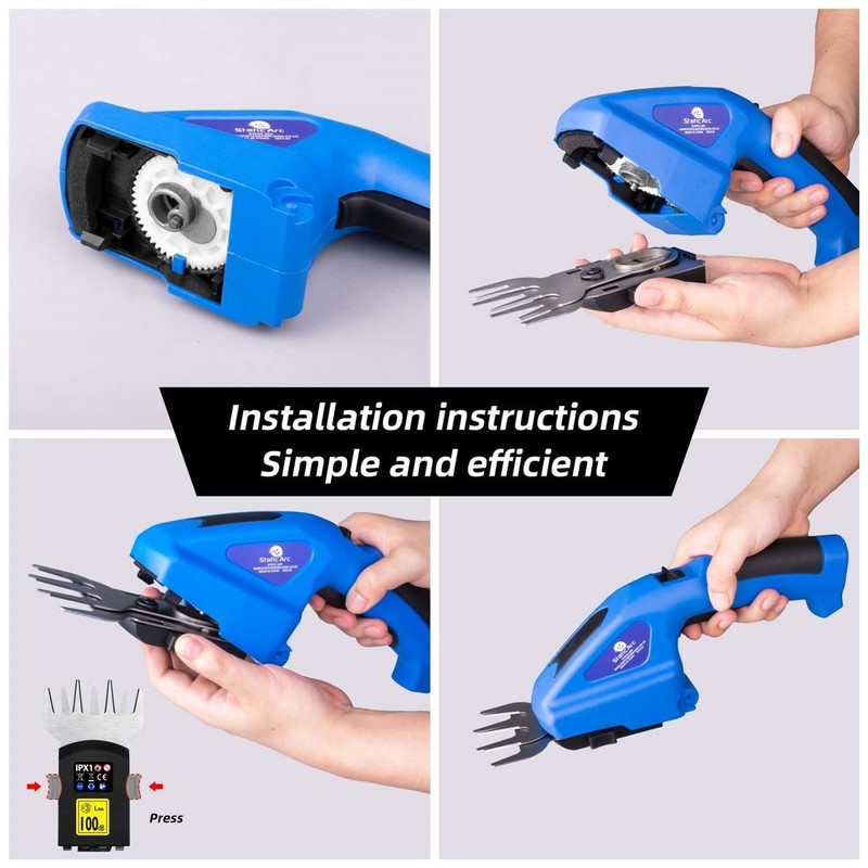 CORDLESS GARDEN SHEARS GRASS HEDGE SHRUB TRIMMER 2in1 DUAL ATTACHMENTS