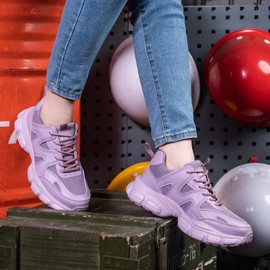 COOU Steel Toe Safety Shoes for Women Puncture Resistant Lightweight Comfortable Work Shoes Composite Steel Toe Sneakers for Construction Workers Lumberjacks Porters Plumbers Purple