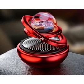 Car Solar air freshener, rotatable air Purifier, Diffuser Car Decoration Accessories for car and Home Interior Fragrance (Red, Lavender)