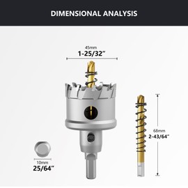 CSOOM's TCT Hole Saw, Hole Cutter, Circle Cutter, air conditioning, and other hole-drilling tasks. This electric drill bit is perfect for drilling holes up to (45mm)