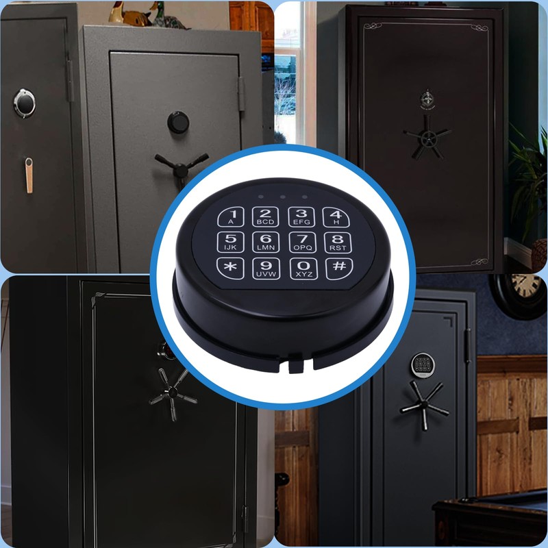 Gun Safe Lock Replacement with Solenoid Lock Black Keypad Electronic