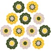 kilofly 12 pc Flower Crochet Coasters for Drinks 12cm 4.7"