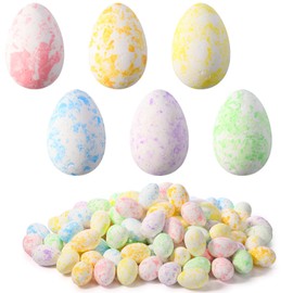 Wenqik 120 Pcs 2.36" Foam Easter Egg for Crafts Small Easter Eggs Artificial Foam Easter Decor for Easter Holiday Game Activities Photo Props Home Supplies(White Speckled Style)