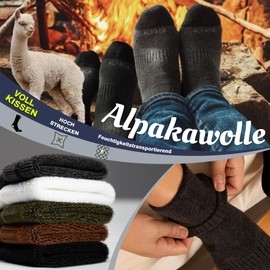 ineepor Alpaca Ski Socks Men Women Thermal Socks Warm Winter Socks for Skiing Snowboarding 2 Pairs Thick Compression Stockings Padded Anti-Bubble Sweat-Wicking Breathable Size 35-51, darkgray