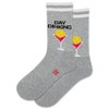 Hot Sox Women's Day Dinking Active Crew 1 Pair Pack,