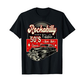 1950s Vintage Rockabilly Swing 50s Sock Hop Doo Wop Rocker T-Shirt