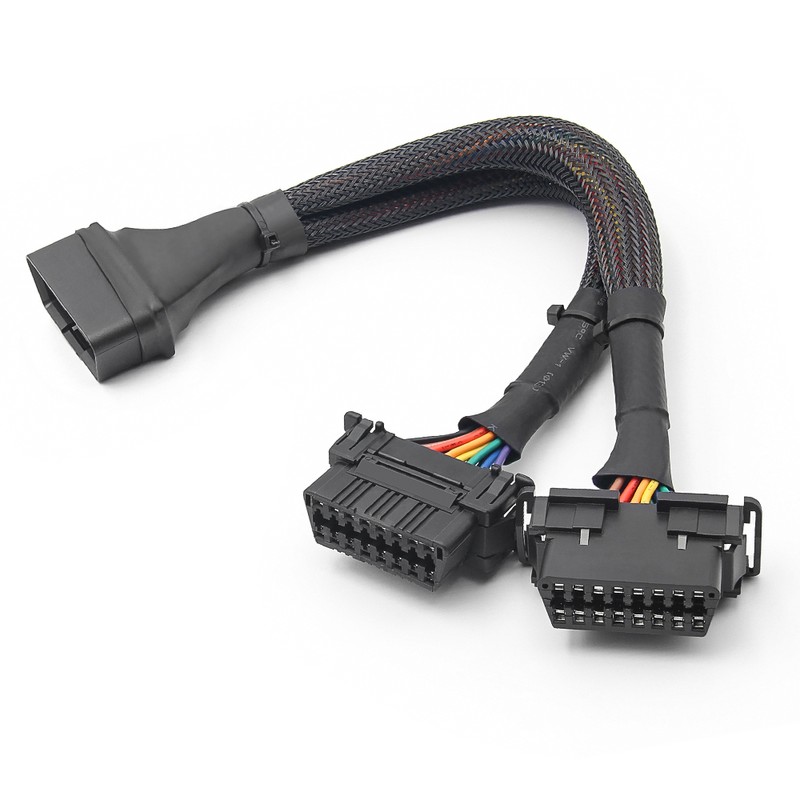 OBD2 Splitter Extension Cable for Car Diagnostics – 16-Pin Male