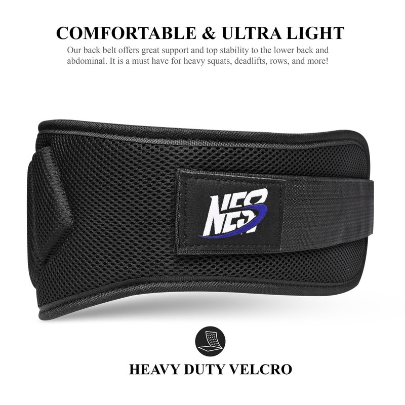 Meida Fitness Weightlifting Back Support for Men and Women, Black