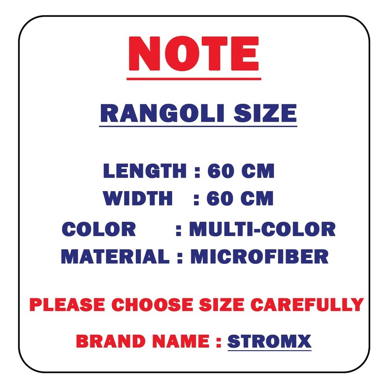 StromX Super Soft Microfiber Traditional Modern Rangoli Door Mat for