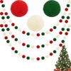 Jishi Christmas Pom Pom Garland Christmas Tree Decorations Indoor Home