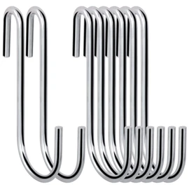 ESFUN 30 Pack Heavy Duty S Hooks Pan Pot Holder Rack Hooks Hanging Hangers S Shaped Hooks for Kitchenware Pots Utensils Clothes Bags Towels Plants -4 Inch