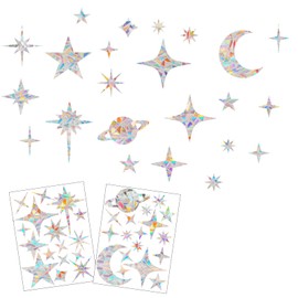 Pack of 36 Prism Window Stickers, Sun Catcher Rainbow Foil Window, Window Stickers, Birds Anti-Collision, Window Film Rainbow for Home, Office, Classroom Decoration