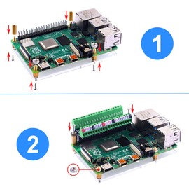 Rasp-Pi Micro GPIO Terminal Strip Breakout Board Module Binghe Mini Terminal Extension Card Raspberry Pi Extension Board Micro Connector for Raspberry Pi 4B/3B+/3B/2B