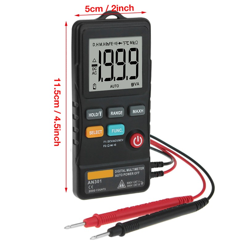 ANENG AN301 Digital Multimeter 1999 Counts Ture RMS AC /