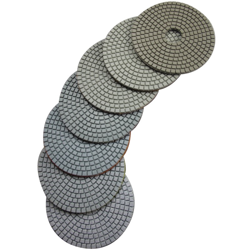 Konfor Wet 6" 7-Step Diamond Polishing Pads Flexible Sanding Tools