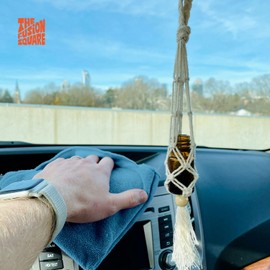 The Fusion Square Microfiber Cleaning Cloth 5 Pack All-Purpose Washable Reusable MicrofiberTowels for Kitchen, Car, House, Office (Blue, 5)