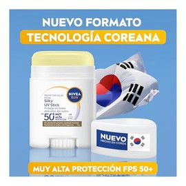 Silky UV Stick NIVEA SUN Protector Solar Facial en Barra FPS50+ Acabado invisible 15g